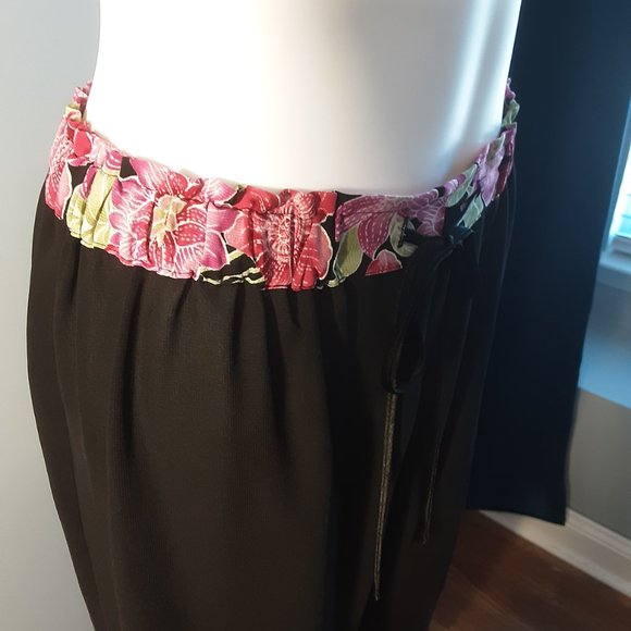 VINTAGE FLORAL CROP PANTS SET by OSCAR de la RENTa - Picture 12 of 13